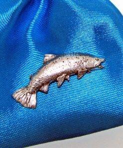 Sea Trout Pin Badge - high quality pewter gifts from Pageant Pewter