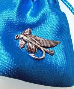 Wet Fly Pin Badge - high quality pewter gifts from Pageant Pewter