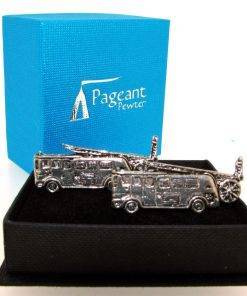 Fire Engine Cufflinks - high quality pewter gifts from Pageant Pewter