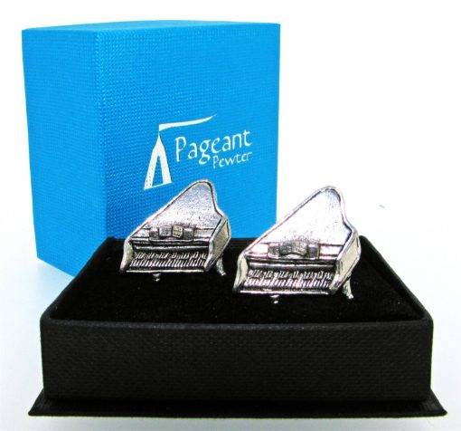 Piano Cufflinks - high quality pewter gifts from Pageant Pewter
