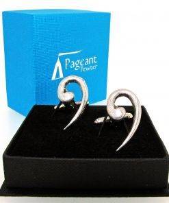 Bass Clef Cufflinks - high quality pewter gifts from Pageant Pewter