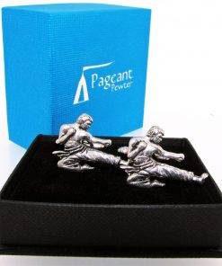 Karate Cufflinks - high quality pewter gifts from Pageant Pewter