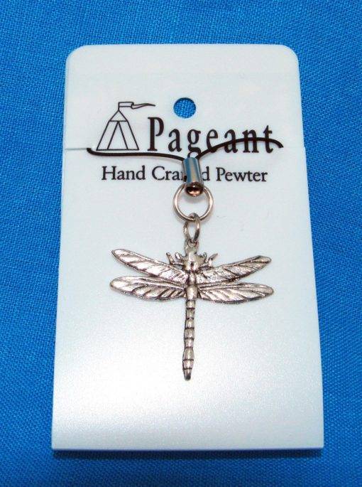 Dragonfly Phone / Bag Charm - high quality pewter gifts from Pageant Pewter