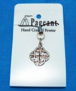 Celtic Knot Phone / Bag Charm - high quality pewter gifts from Pageant Pewter