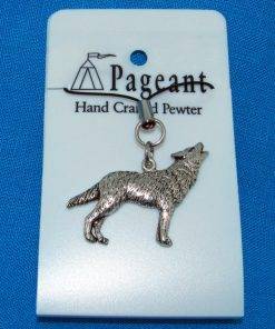 Wolf Phone / Bag Charm - high quality pewter gifts from Pageant Pewter
