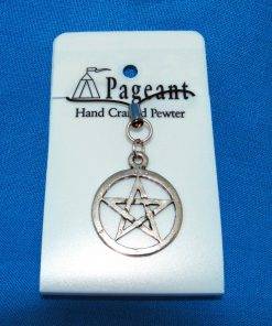 Pentangle Phone / Bag Charm - high quality pewter gifts from Pageant Pewter