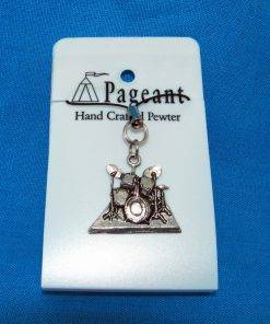 Drums Phone / Bag Charm - high quality pewter gifts from Pageant Pewter