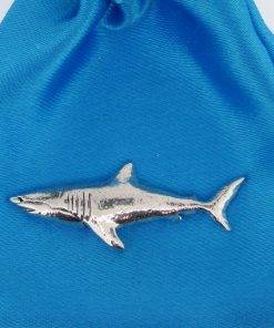 Shark Pin Badge - high quality pewter gifts from Pageant Pewter