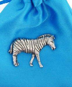 Zebra Pin Badge - high quality pewter gifts from Pageant Pewter