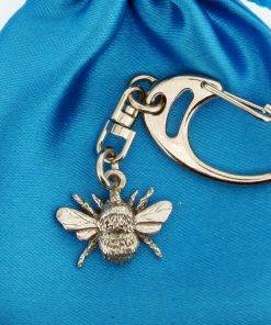 Bee Small Keyring - high quality pewter gifts from Pageant Pewter
