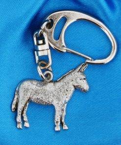 Donkey Small Keyring - high quality pewter gifts from Pageant Pewter