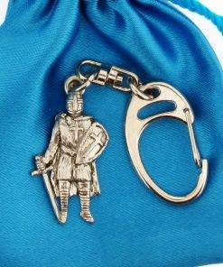 Small Keyring Knight - high quality pewter gifts from Pageant Pewter